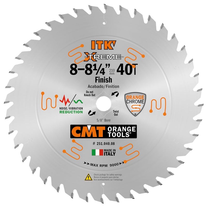 CMT ORANGE TOOLS 251.040.08 ITK Finish Blade 8-1/4"x40x5/8 - Image 1